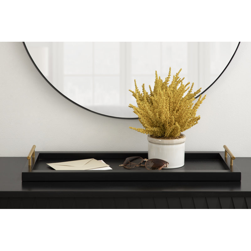 Borce Tray, 2.25" H x 24" W x 10" D, Black