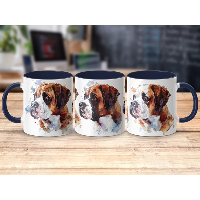 Ceramic Coffee Mug, 4, Navy