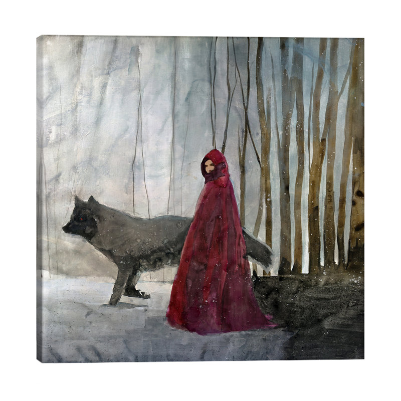Going To Grandmother's House by Francis Ward - Wrapped Canvas Print