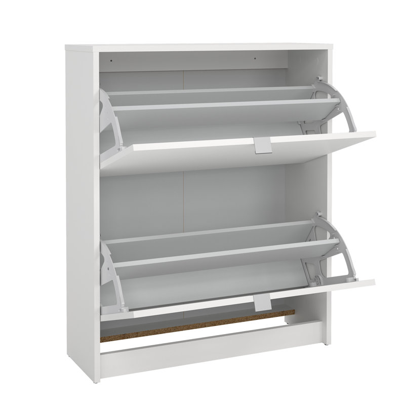 Domini 12 Pair Flip Down Shoe Storage, White