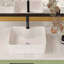 Modern 16"X12" Vessel Sink - Ceramic Rectangular, White, Acid Resistance, Bathroom Fixture Rectangular Modern, Stain , Use