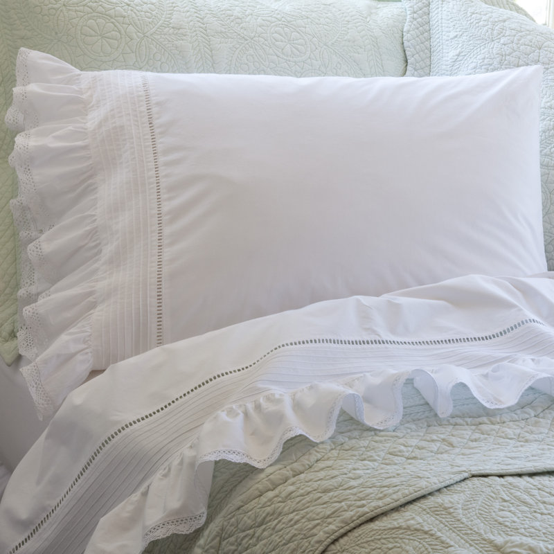 Prairie Crochet Cotton Pillowcase, Standard