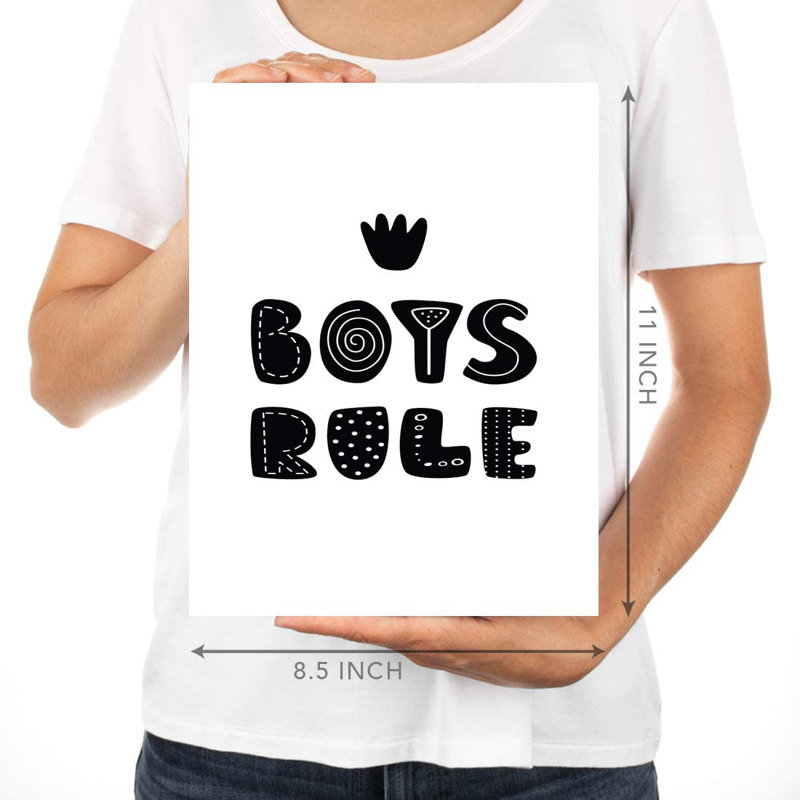 « minimaliste rule » be wild be, ensemble de 6 pièces impression sur papier Dankrad