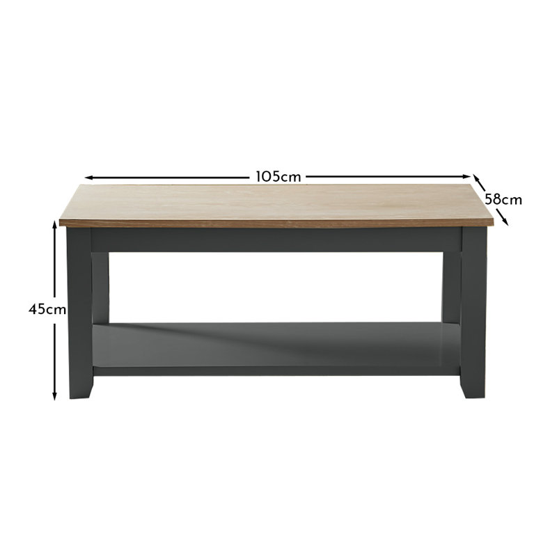 Kohen Coffee Table, Slate Grey