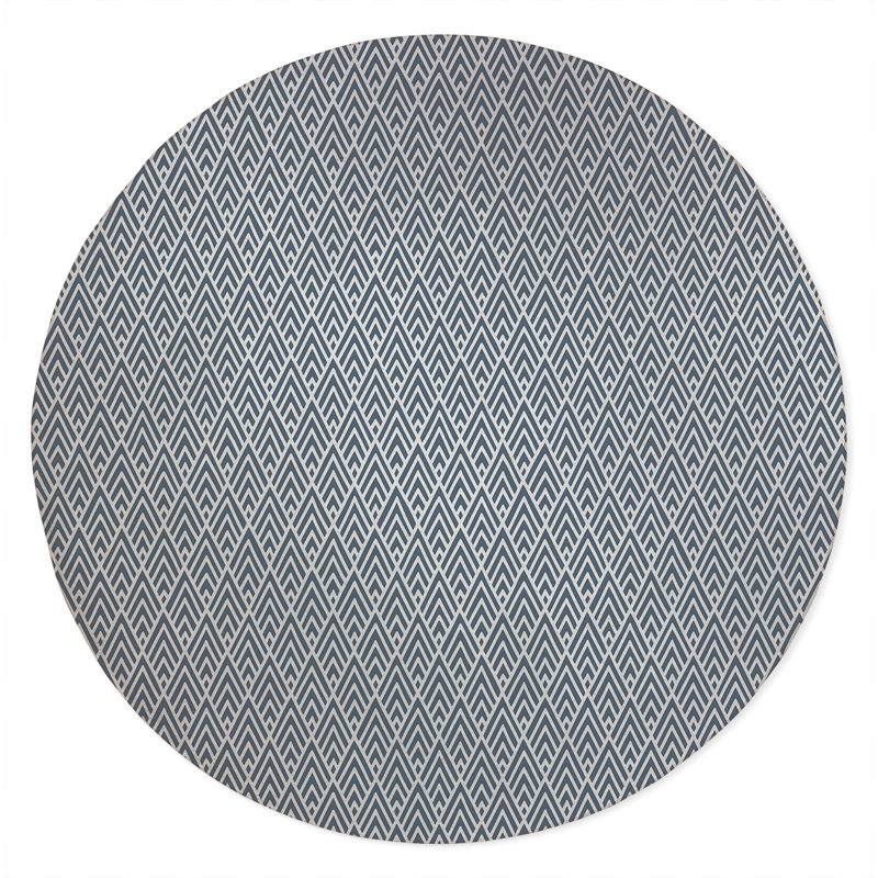 Tapis d'extérieur antidérapant à chevrons, Rond 5 pi