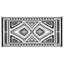 Tapis d'extérieur avec sac de transport 9 x 18 Lema, noir et blanc-123764823