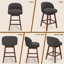 Tabouret de bar pivotant moderne rembourré Detweiler-136839862-138212821