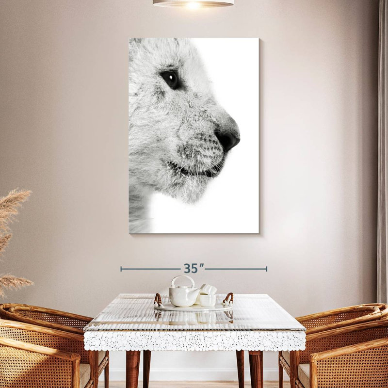 Brampt Lion Cub Profile, 48" H x 32" W