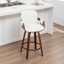 Tabouret de comptoir pivotant avec structure en bois Youngstown-123200727