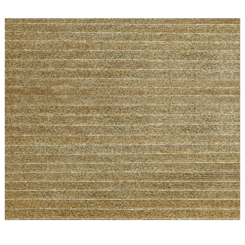 Tapis noué à la main couleur blé / olive / ivoire, Tapis de couloir 2 pi 6 po x 10 pi