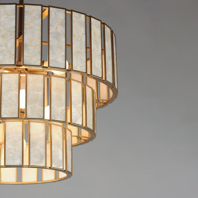 Lustre gradué à 7 lumières en acier Smithland