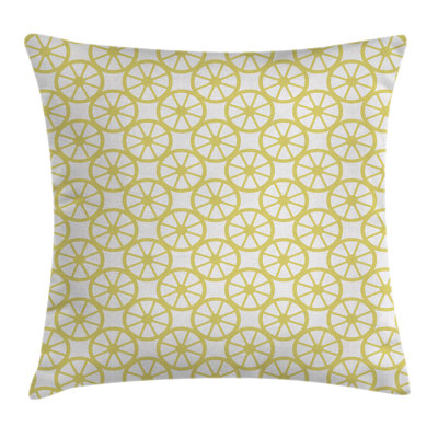 Golden Bike Wheel Lemon Peel Pillow Cover