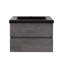 Meuble-lavabo mural de 30 pouces avec comptoir en quartz noir