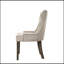 Ensemble de 2 chaises d'appoint en tissu beige et finition chêne vieilli Farren
