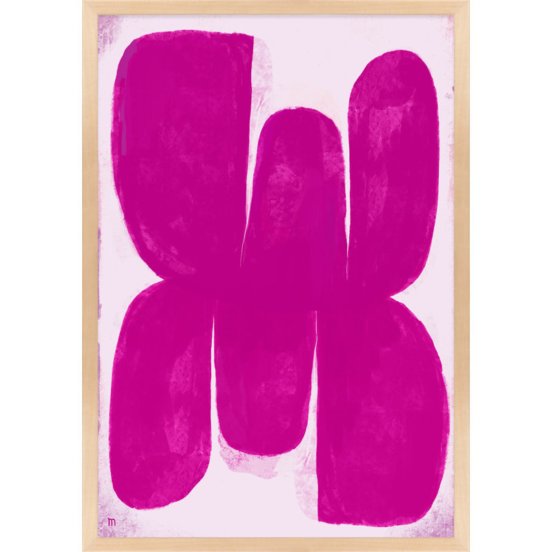 Magenta Butterfly Print by StudioM, 30" H x 21" W x 1.25" D, Orange