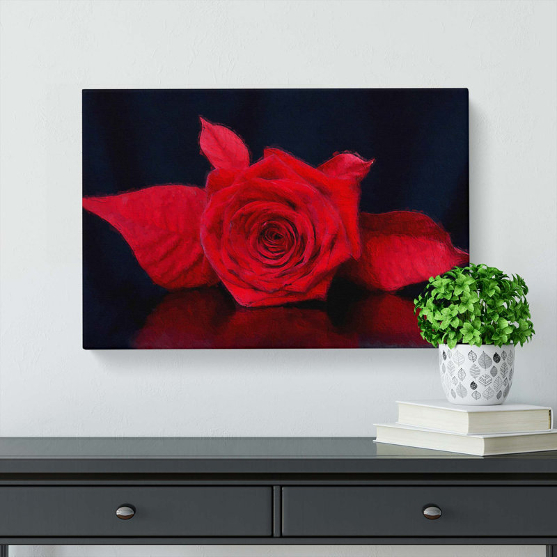 Rose Flower - Wrapped Canvas, 50cm H x 76cm W x 3cm D
