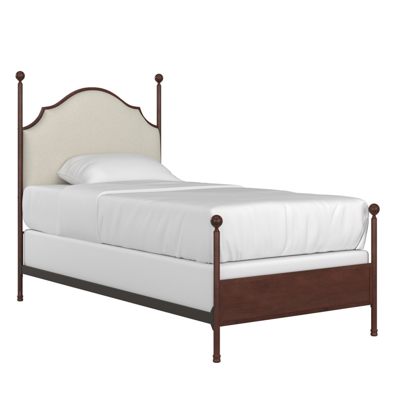 Marinez Upholstered Metal Standard Bed, Twin