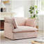 Fauteuil d'appoint surdimensionné de 47,2 po avec port double, base et accoudoirs de conception moderne, coussins décoratifs, siège profond et large, canapé simple confortable semblable à un nuage, fauteuil en chenille pour le salon et l’appartement-620095748