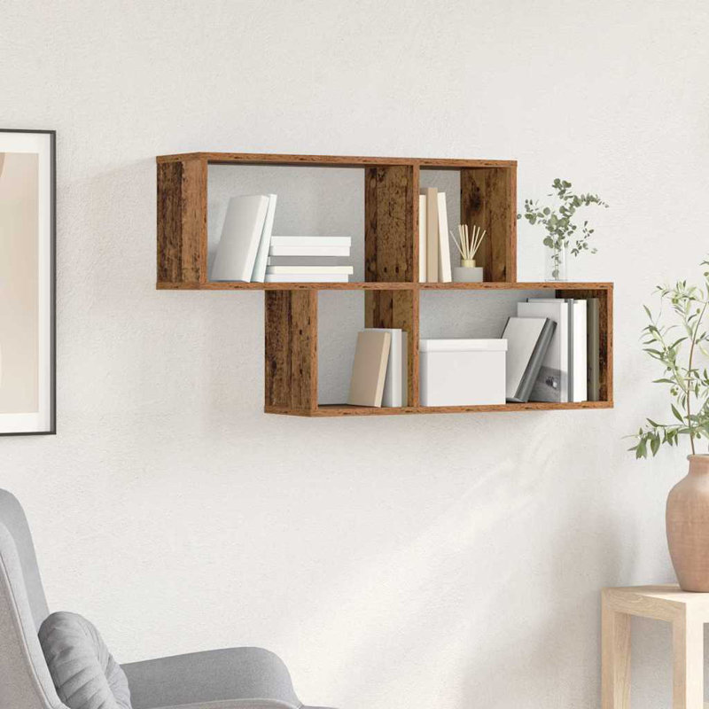 Wall Shelf 100 X 20 X 53 Cm Engineered Wood, Old Wood