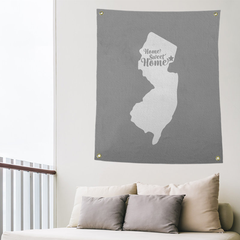 Polyester Tapestry, 80" H x 59" W, Gray