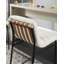 Chaise à hauteur de comptoir en tissu blanc l 17,75 po Lahni-122254003