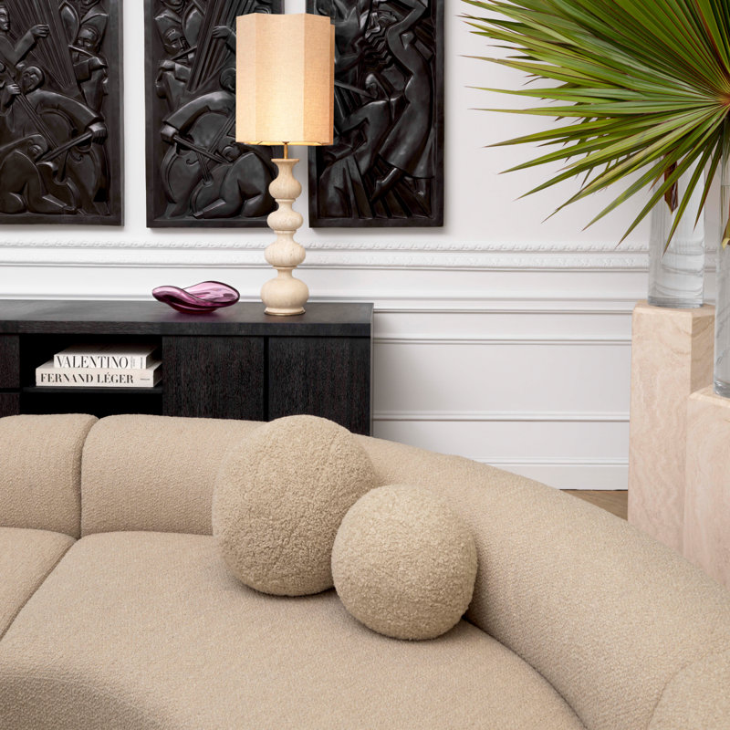 Palla Circular Pillow Cover & Insert, 11.81" x 11.81", Canberra Sand