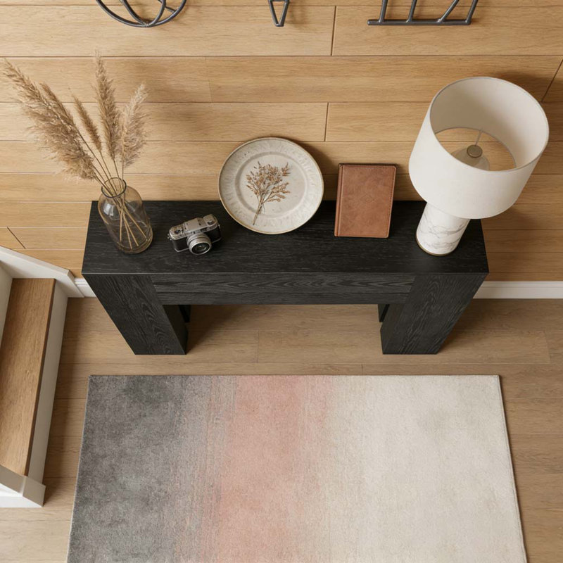 Console, table de couloir en bois, Noir