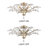 Aamnah 23.6" W 4-Light Crystal Leaves Flush Mount-1222310713