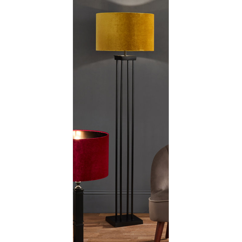 Aidric 143.5cm Matte Black Traditional Floor Lamp