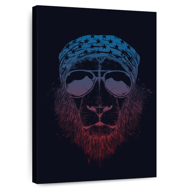 Brampt Wild Lion Dark, 48" H x 32" W