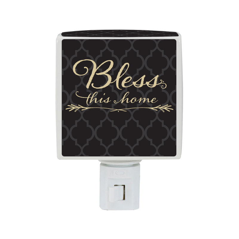 Bless This Home Night Light with Custom Name Printed