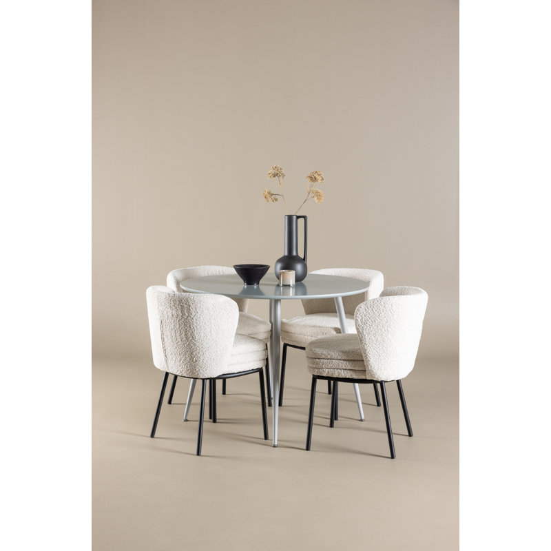 Shuler 4 - Person Dining Set, Grey