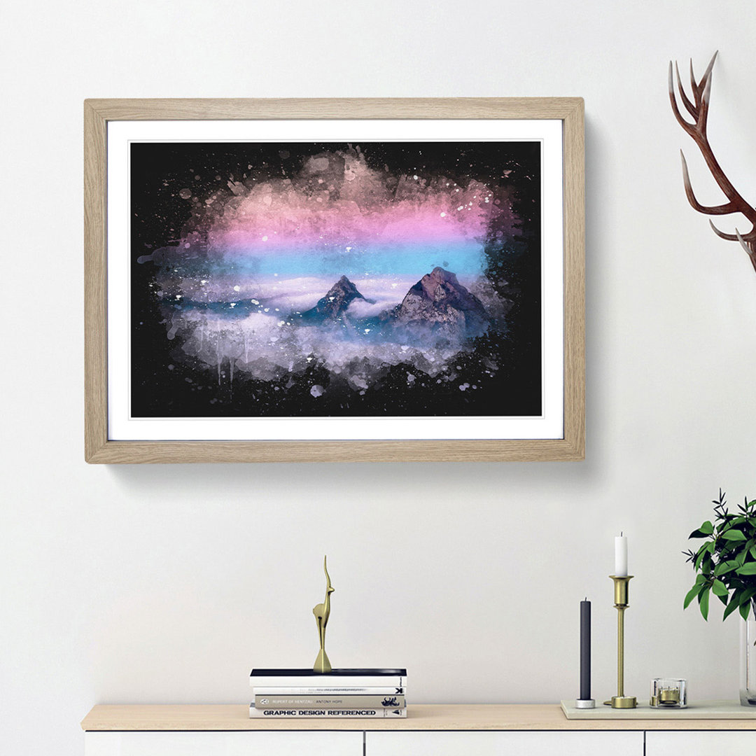 Clouds over the Swiss Mountains - Framed Print