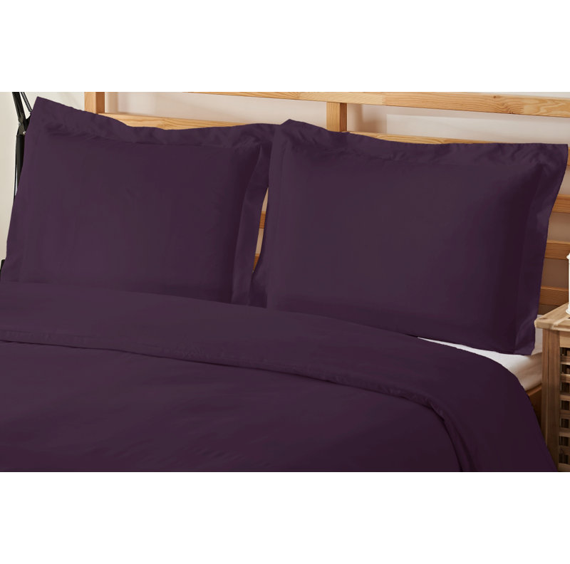 Polyester Duvet Cover, Purple, Queen Duvet Cover + 2 Standard Shams