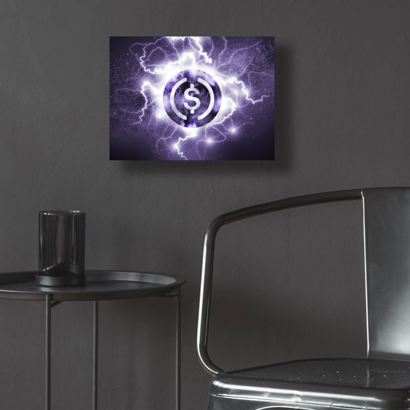 "Crypto Eclipse Usdc" par Valentyn Artemenko, H 12 po x l 16 po x P 0,13 po