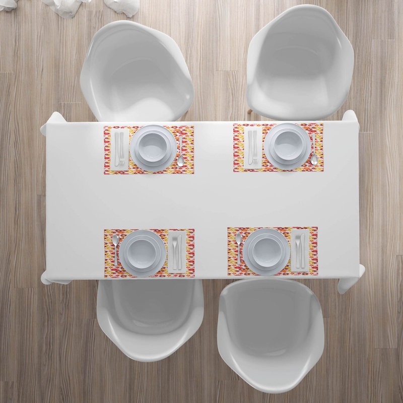 Polyester Floral Rectangle Placemat