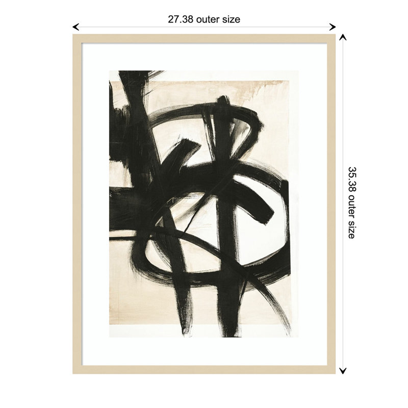 Graphical Shapes 7 by Design Fabrikken, Brown Framed Paper, 35.12" H x 27.12" W x 0.88" D