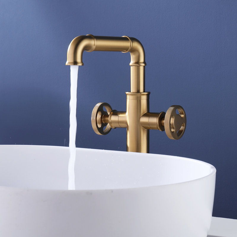 2-handle Bathroom Faucet, Brushed Gold