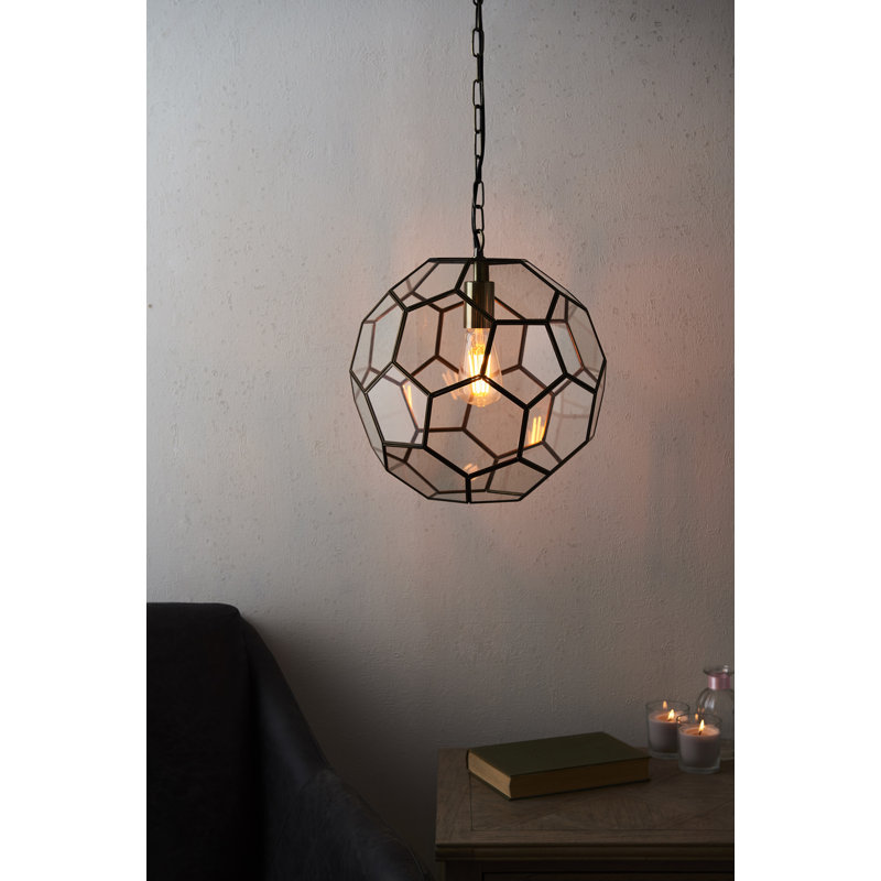Amwell 1 - Light Antique Brass Sphere Pendant