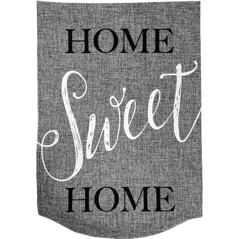 Drapeau de maison en jute Home Sweet Home