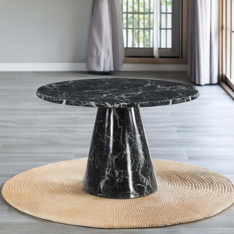 Table de salle à manger Hollis avec plateau en pierre reconstituée