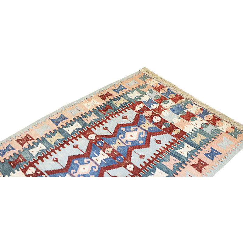 Hand Knotted Wool Area Rug in Multi