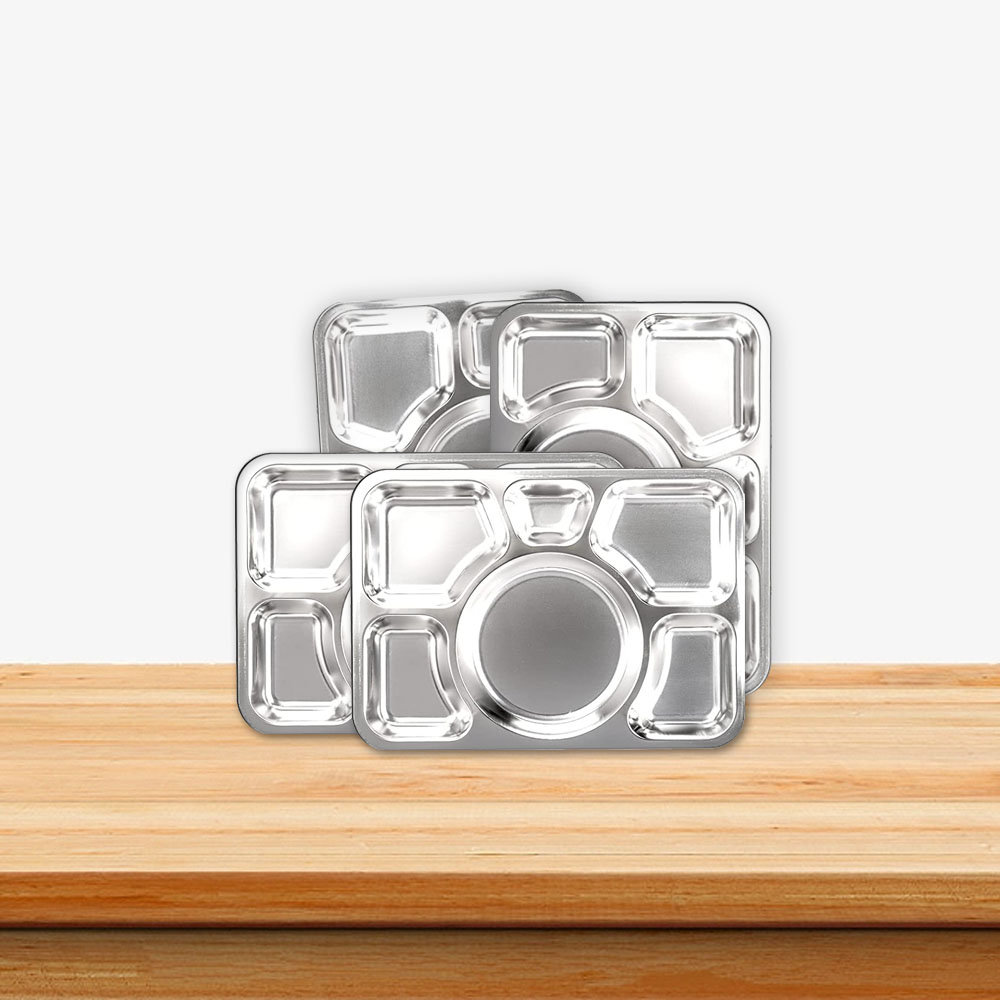 https://assets.wfcdn.com/im/17739779/compr-r85/2384/238474326/4-pack-stainless-steel-divided-plate-dinner-snack-serving-plate-6-compartment-metal-trays.jpg