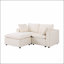 68.5 Loveseat Sofa With Ottoman Modular Sectional Love Seat Couch Small L Shaped Upholstered Couch