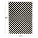 Walker Checkered Charcoal/Cream Shag Area Rug