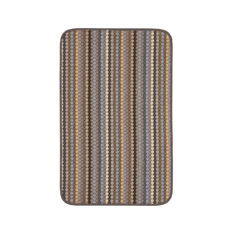 Aloysious Non-Slip Striped Indoor Doormat, Red, Rectangle 80 x 140 cm