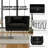 Upholstered Velvet Barrel Chair with Metal Legs-135700560