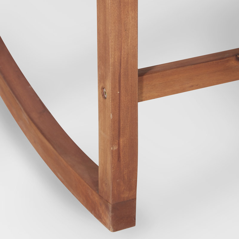 Chaise berçante d'extérieur en bois massif Harbison, Brun