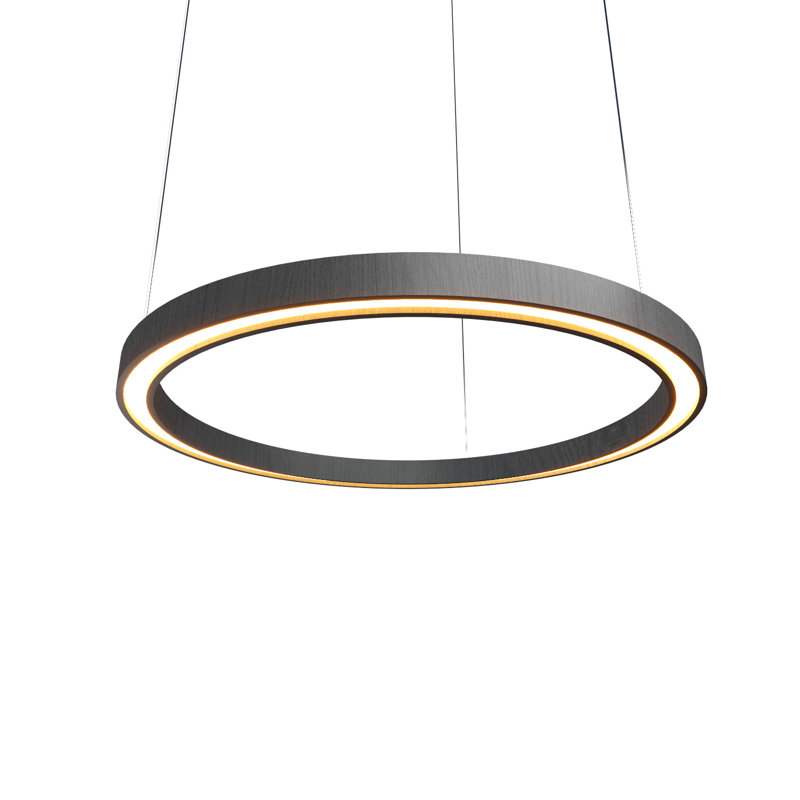 1 - Light Chandelier, 1.57" H x 31.5" W x 31.5" D, Organic Gray