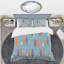 Ensemble de housse de couette à style mid-century rétro botanique-40702700